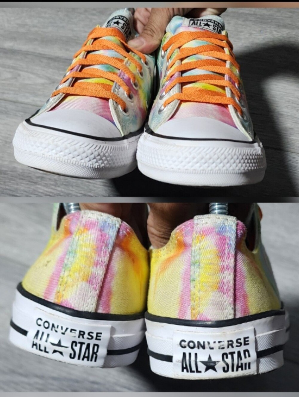 Converse Chuck Taylor All Star Low Top Water Color Tie-dye Sneakers Womens 8 - Picture 4 of 8